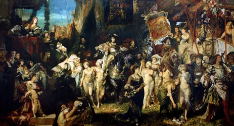 Keiser Karl Vs (1500-58) inntog i Antwerpen i 1520, 1878